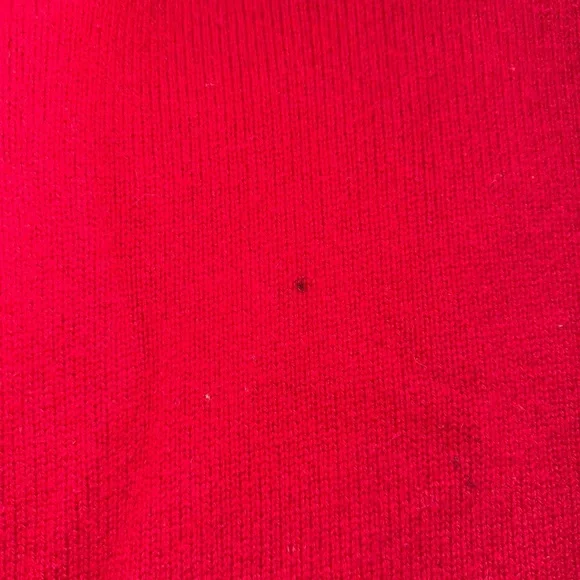 vintage 90s polo ralph lauren red 100% lambs wool quarter zip sweater size large